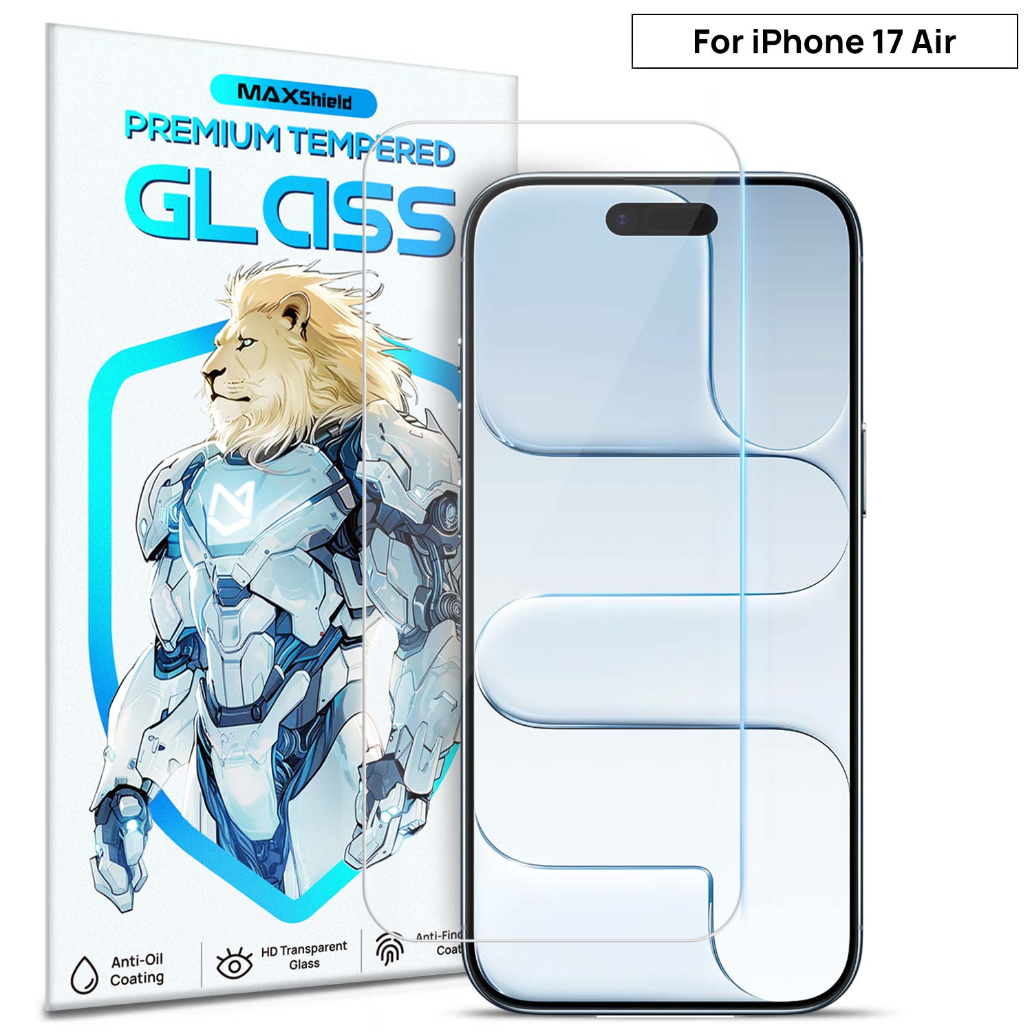 MAXSHIELD For iPhone 17 Pro Max Air Full Clear Tempered Glass Screen Protector