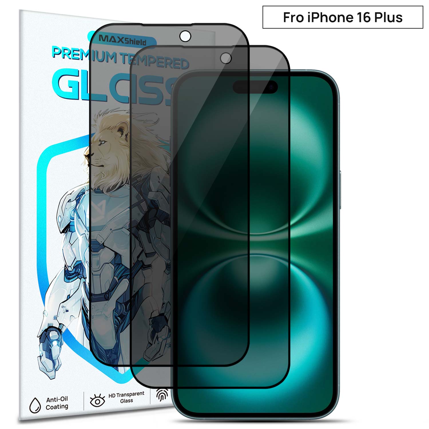 [2Packs] Privacy Anti-Spy Glass Screen Protector For iPhone 16 Pro Plus MAX