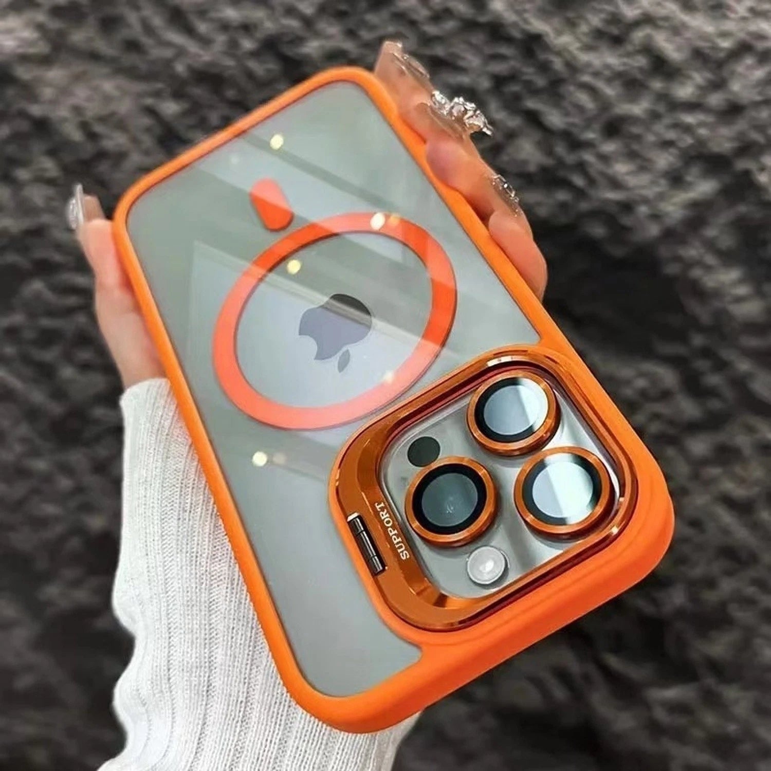 For iPhone 17 Pro Max Air Shockproof MagSafe Stand Case Camera Protector
