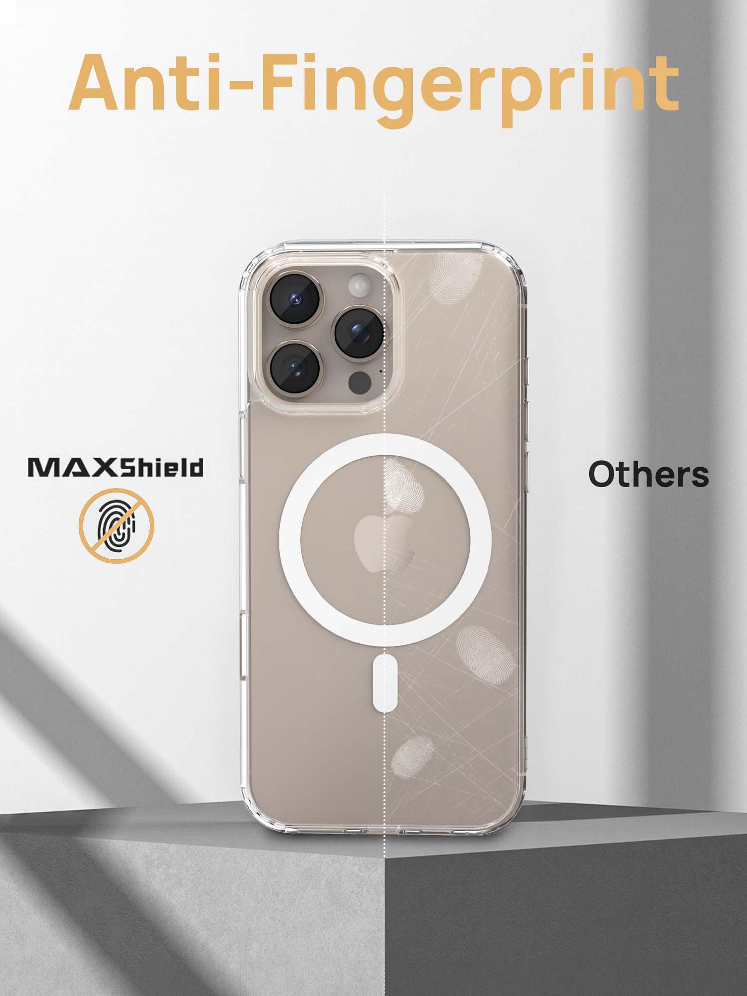 [Full Set] For iPhone 16 Pro Max  Case Clear Magsafe Shockproof Magnetic Cover