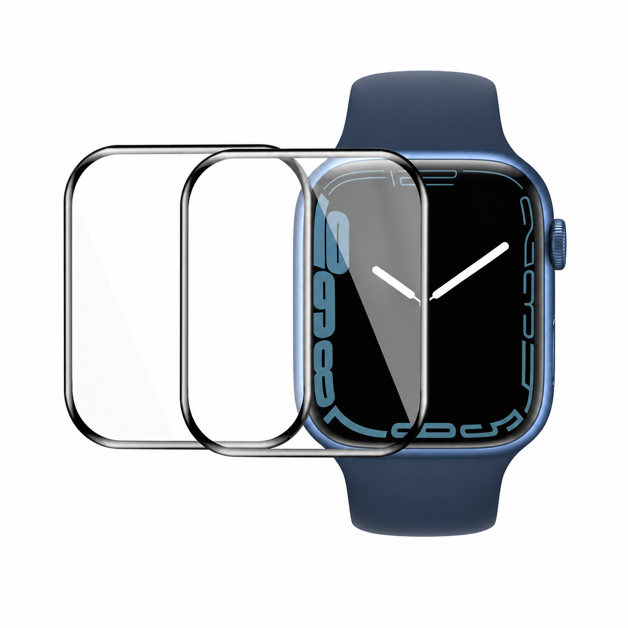 For Apple Watch 8 6D Glass Full Screen Protector – clean white background main image
