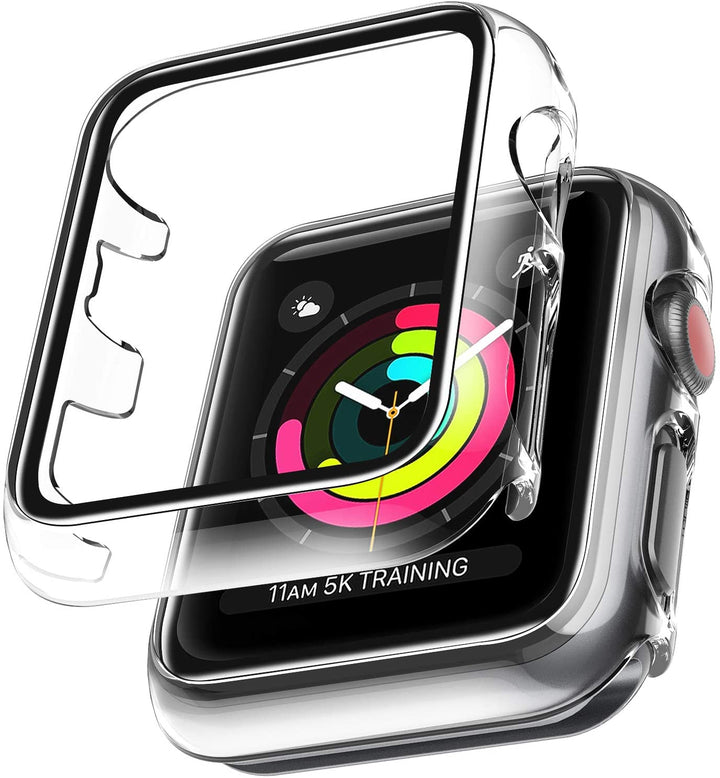 Apple Watch Series 40mm Full Cover TPU Tempered Glass Case Cover – clean white background main image