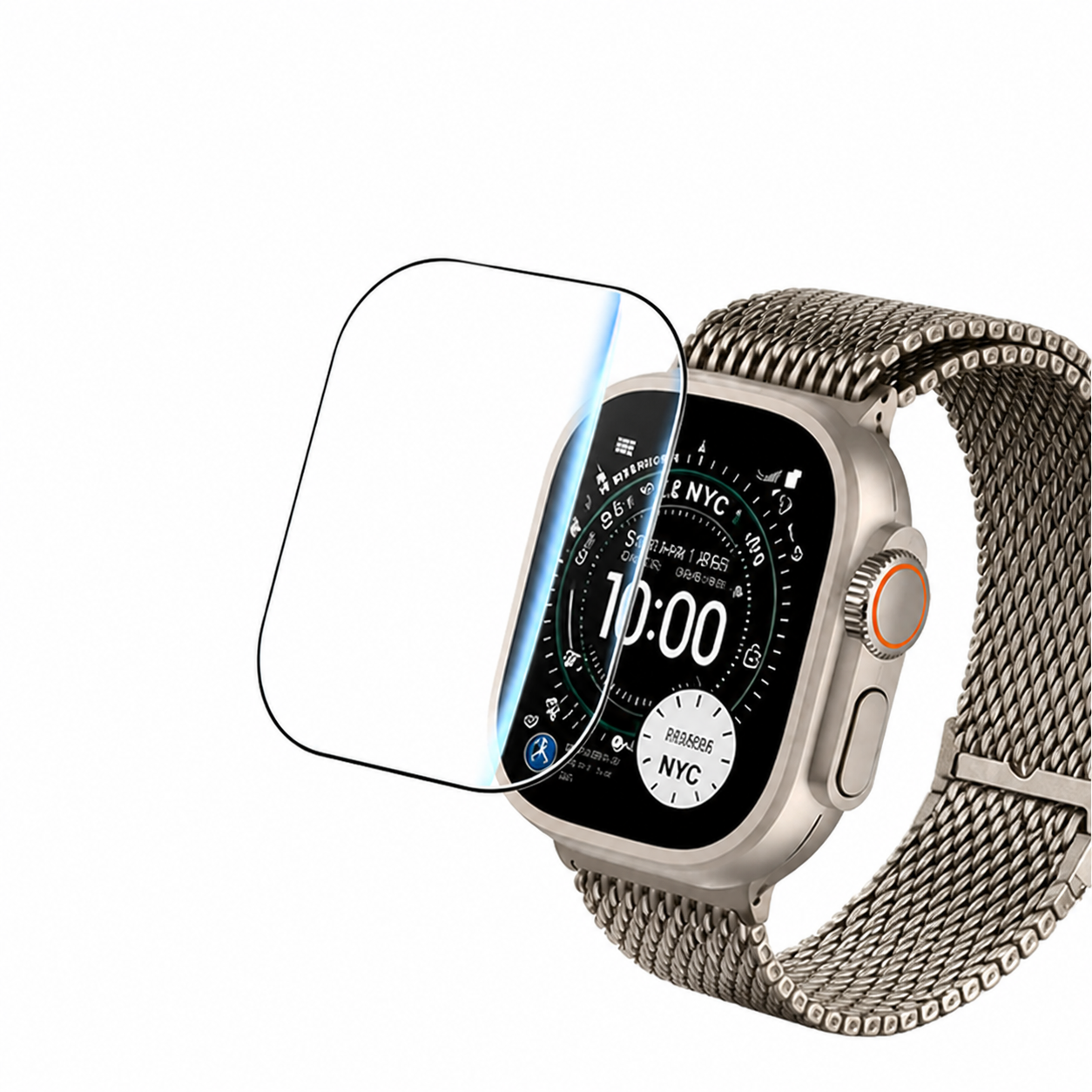 Privacy Glass Screen Protector for Apple Watch Ultra – clean white background main image