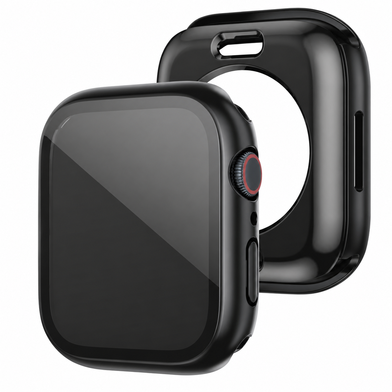 For Apple Watch 8 7 SE 40 44 45 41mm Waterproof Glass Back Case Screen Protector – clean white background main image