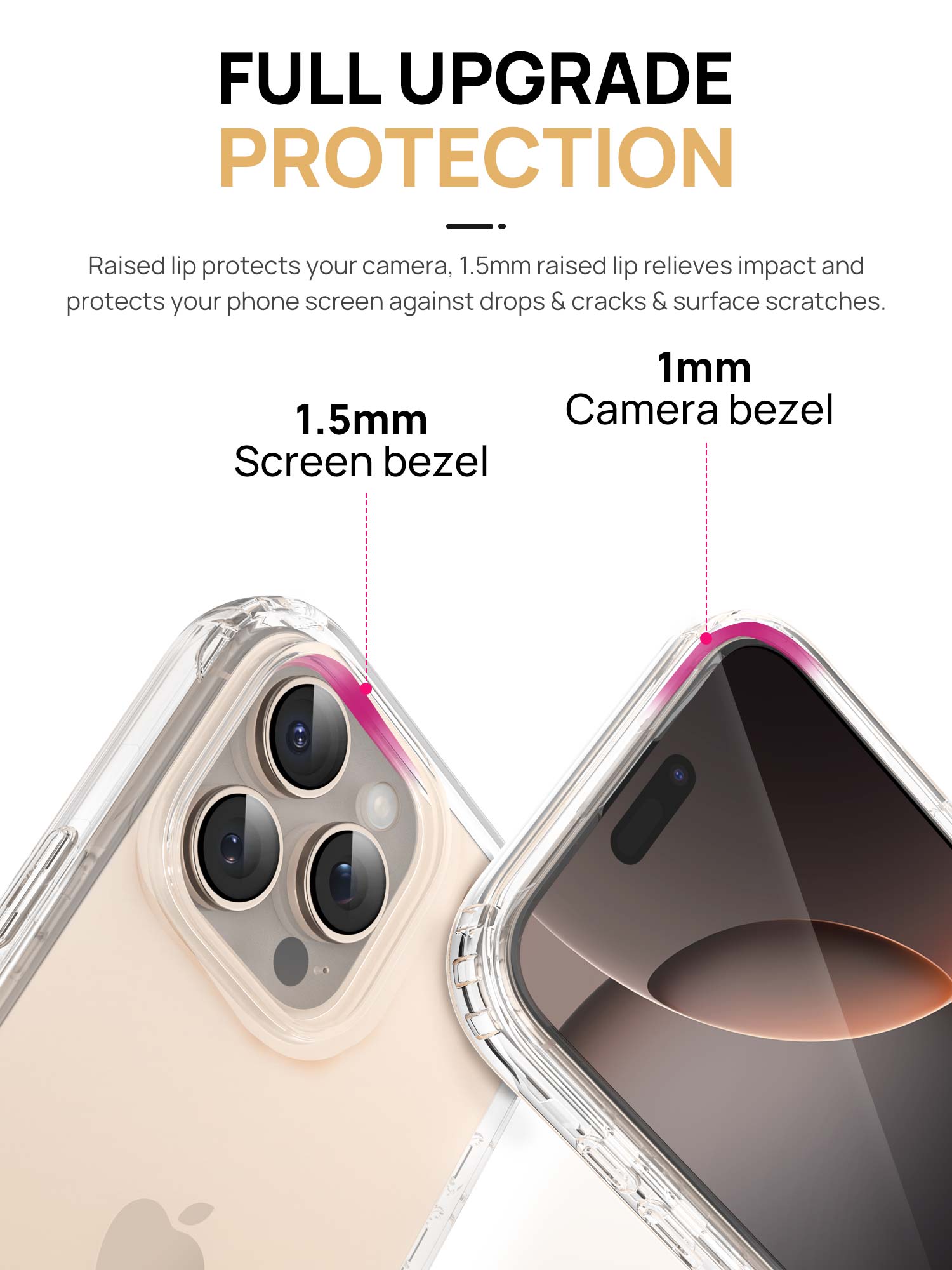 [Full Set]For iPhone 16 Pro Max Shockproof Clear 360 Full Body Case Cover