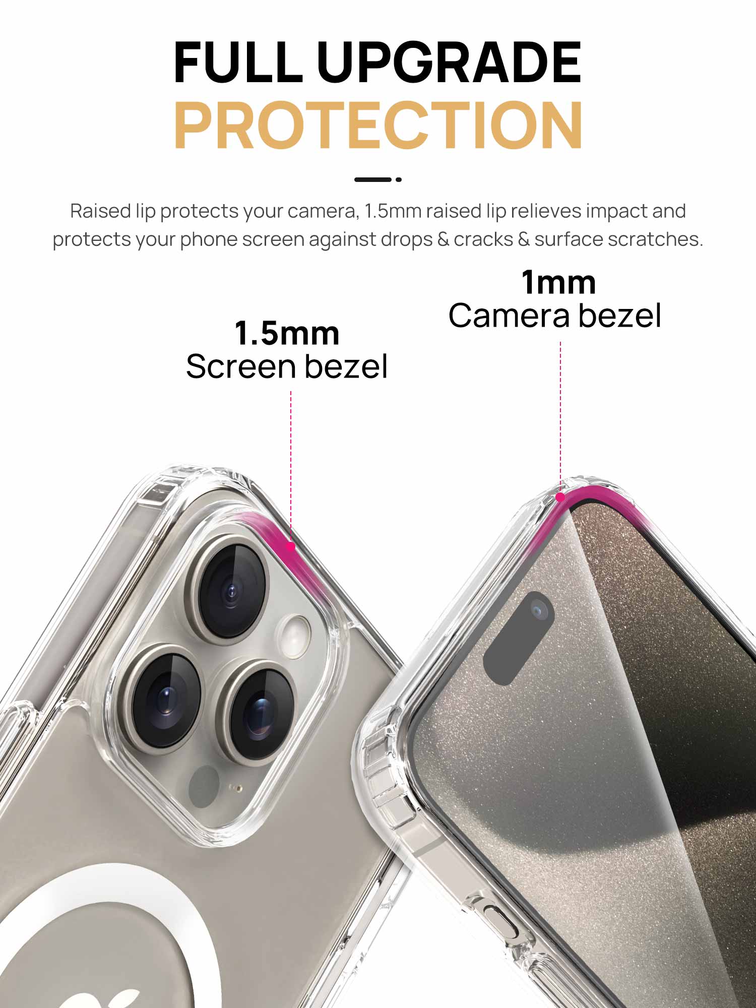 MagSafe Military Grade Protection Crystal Clear iPhone 15 Series Case