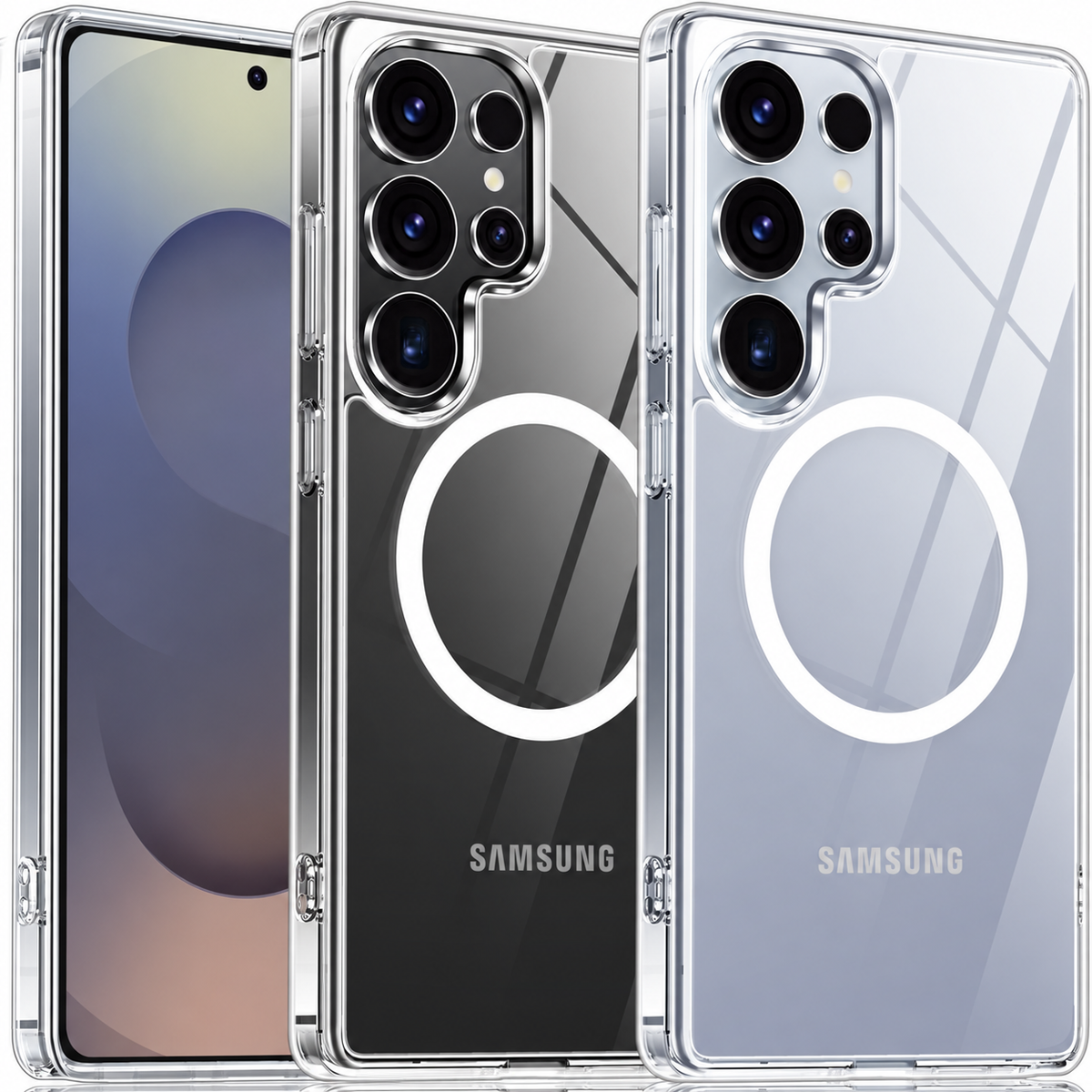 For Samsung Galaxy S26 Ultra Case, Compatible with MagSafe - Raised Edges, Case Only, Clear