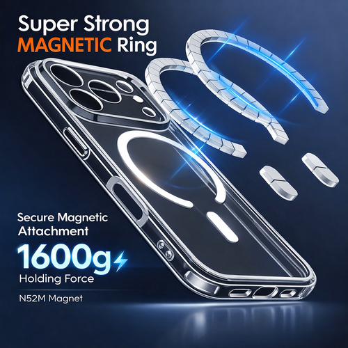 Clear Magnetic Shockproof Case for iPhone 13 Series - image 4