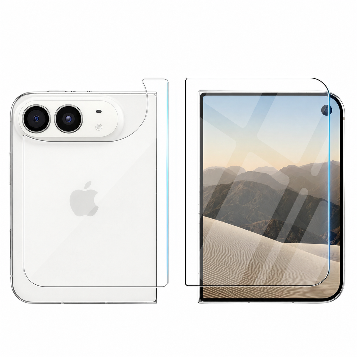Front and Back Tempered Glass Protector Set for iPhone Duo - 2 Pieces