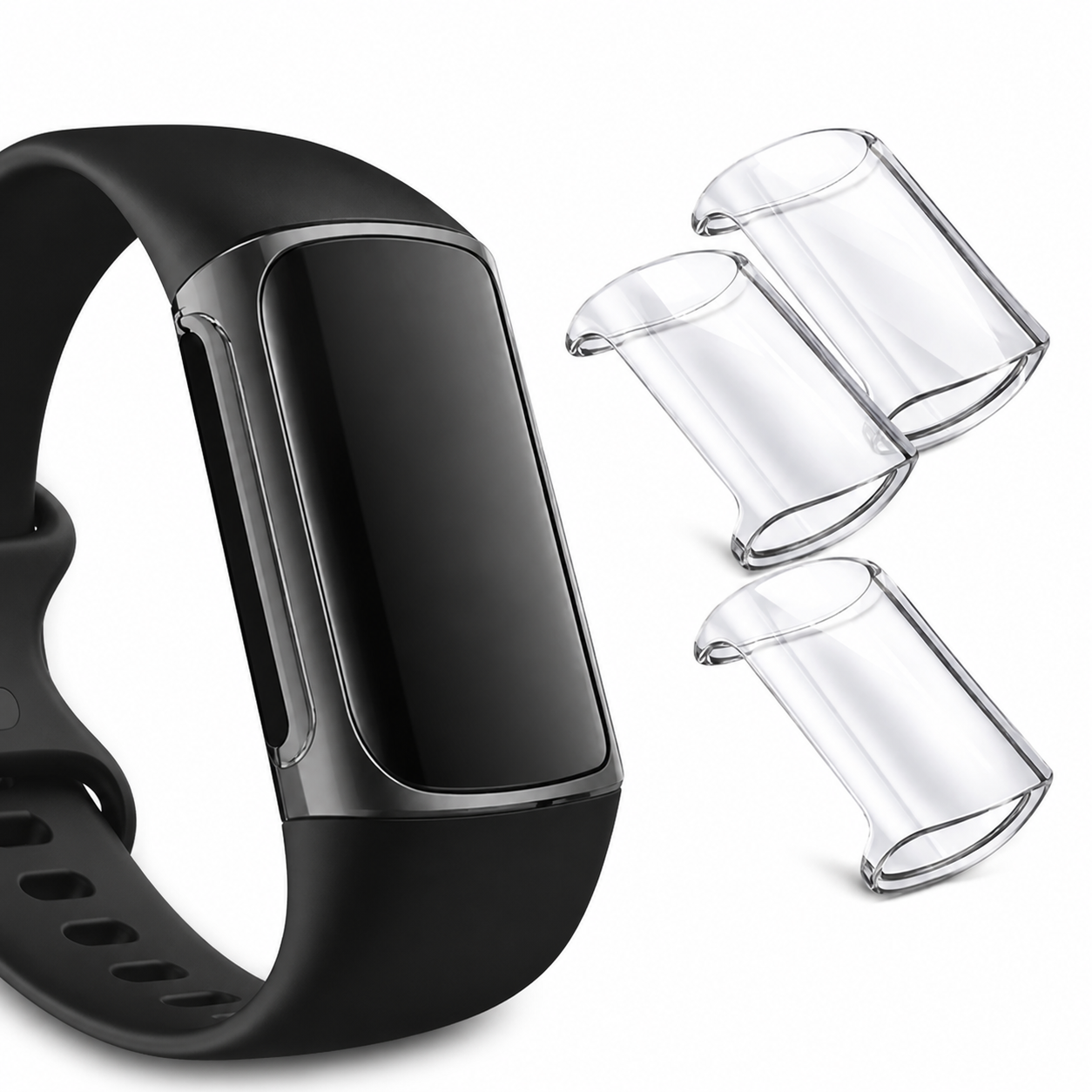 Full-Cover TPU Case Screen Protector for Fitbit Charge – clean white background main image