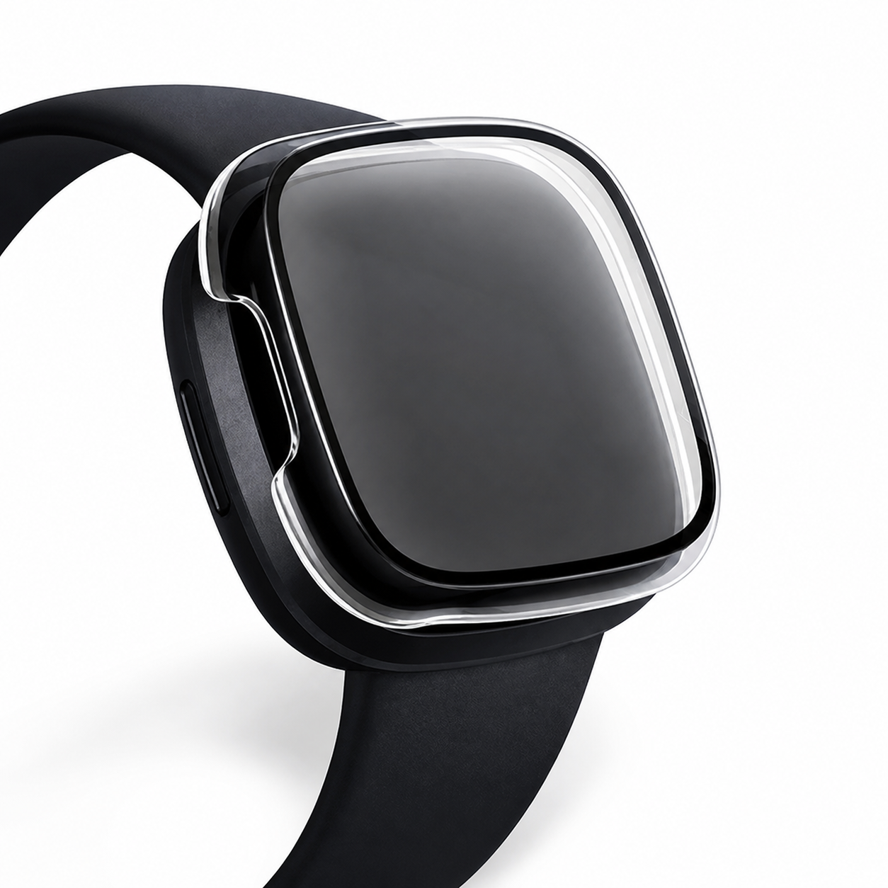 Glass Case Screen Protector for Fitbit Versa and Sense – clean white background main image