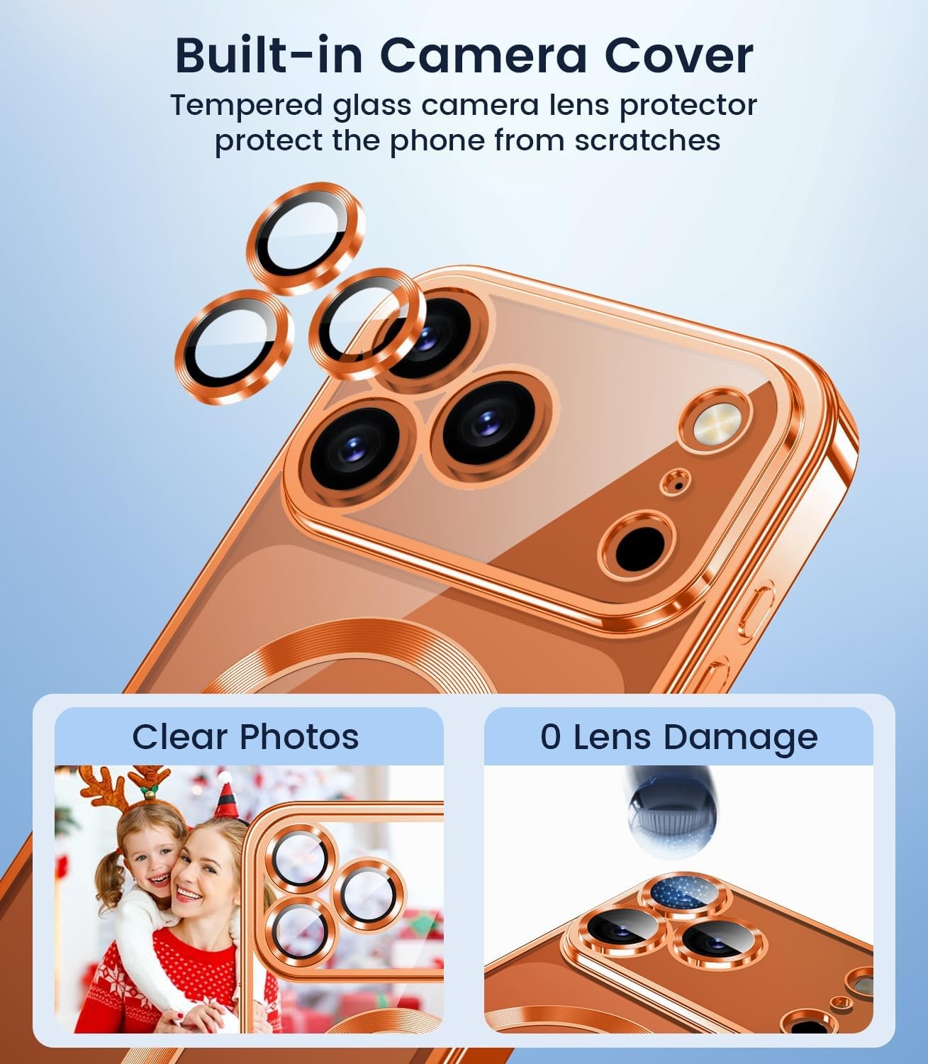 For iPhone 17 / 17 Air / 17 Pro / 17 Pro Max Clear Plating Magnetic Luxury Case - image 3