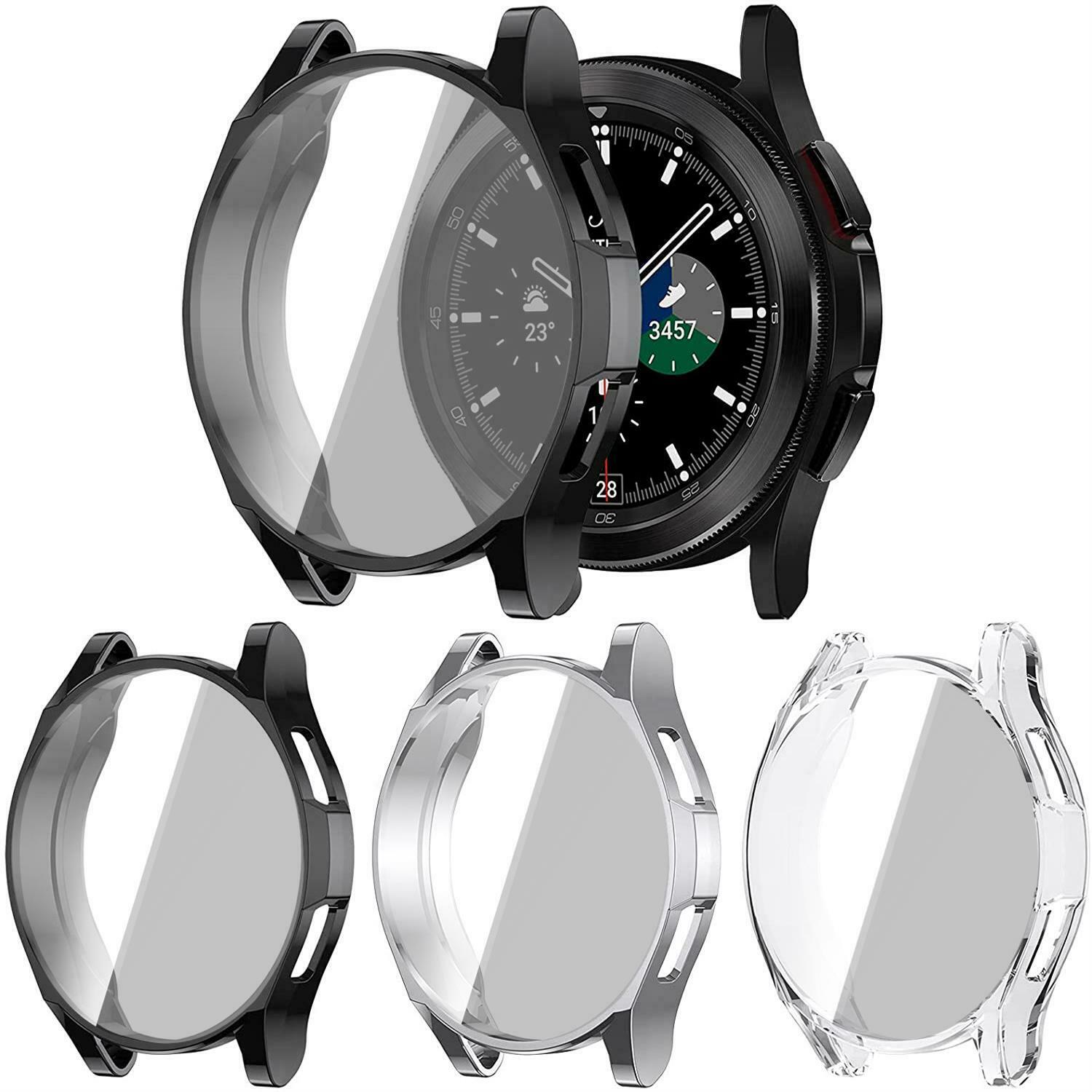 Full Cover Screen Protector Shell Case Cover Fr Samsung Galaxy Watch 4 40mm 44mm – clean white background main image