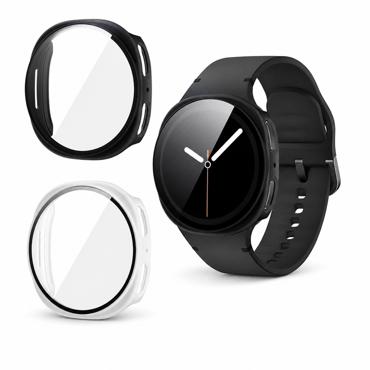 Full-Cover Glass Case Screen Protector for Samsung Galaxy Watch – clean white background main image