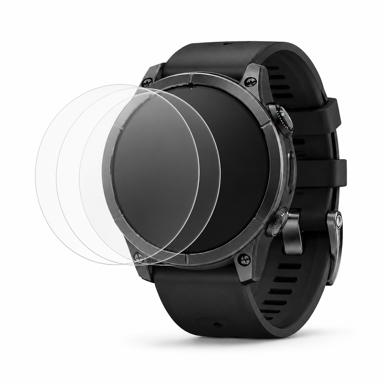3 Pack Tempered Glass Screen Protector for Garmin Fenix – clean white background main image