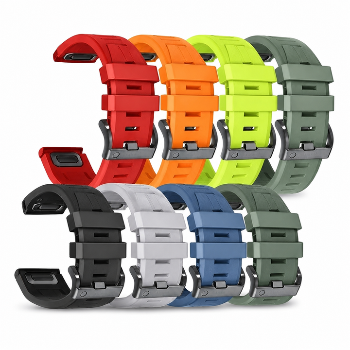 Silicone Replacement Band for Garmin Forerunner and Epix – clean white background main image