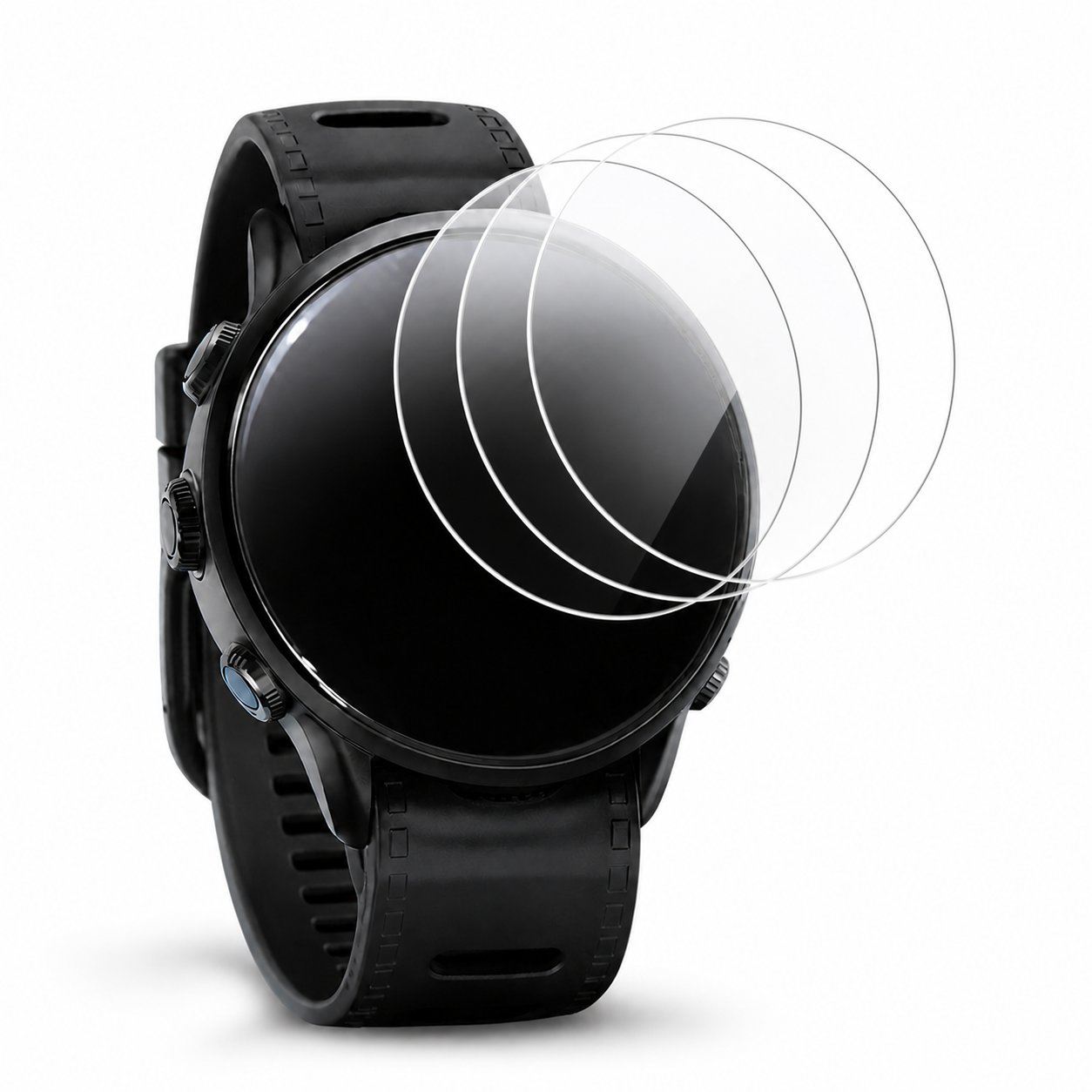 3 Pack Tempered Glass Screen Protector for Garmin Forerunner – clean white background main image