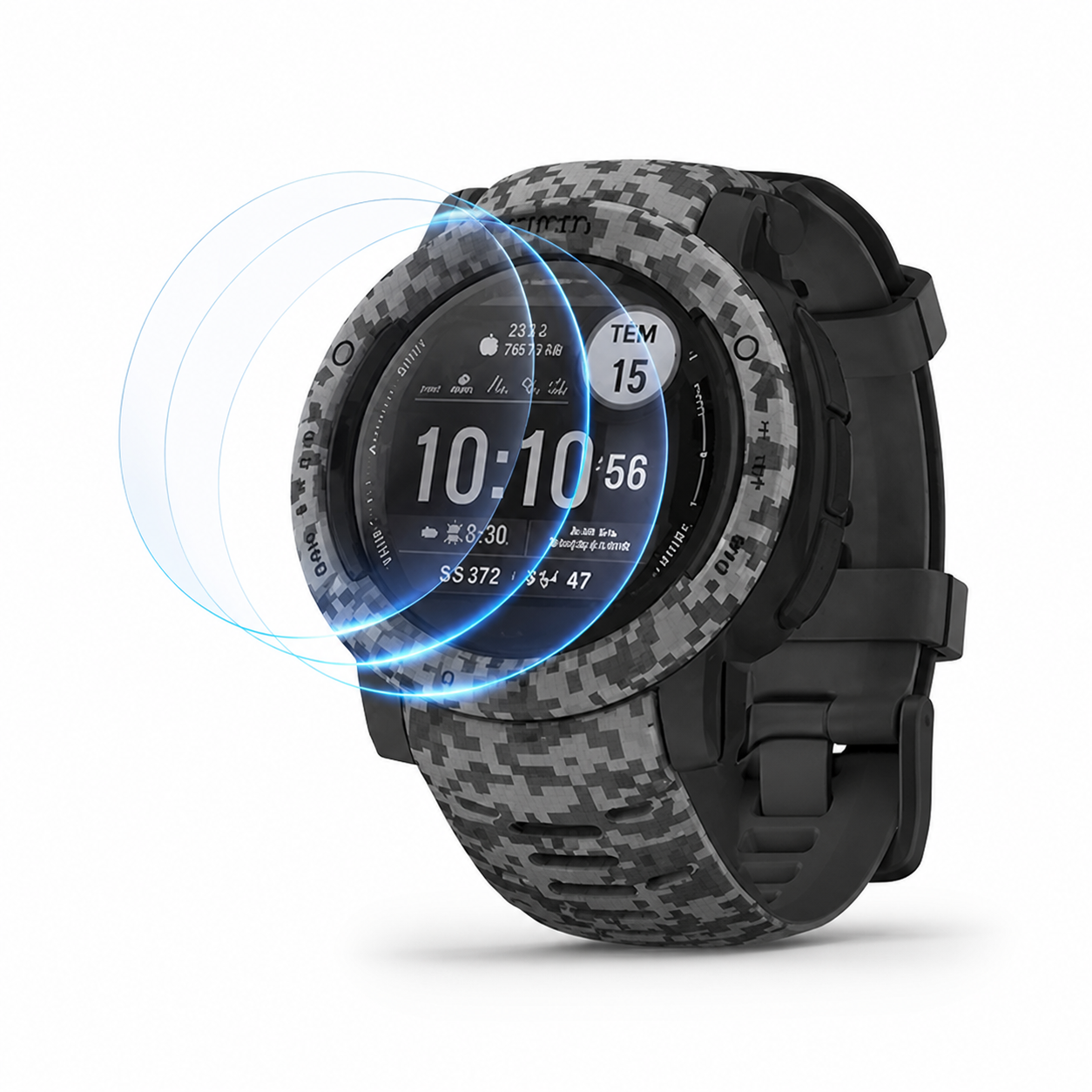 3 Pack Tempered Glass Screen Protector for Garmin Instinct – clean white background main image