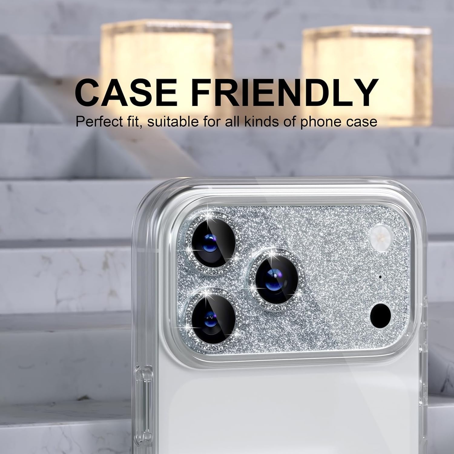 Glitter Diamond Camera Lens Protector for iPhone 15 Pro & Pro Max - image 7