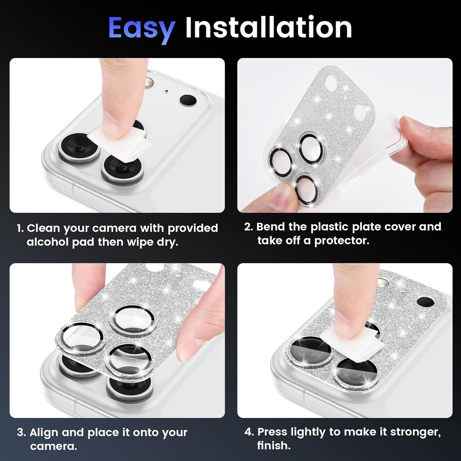 Glitter Diamond Camera Lens Protector for iPhone 16 Series - image 8