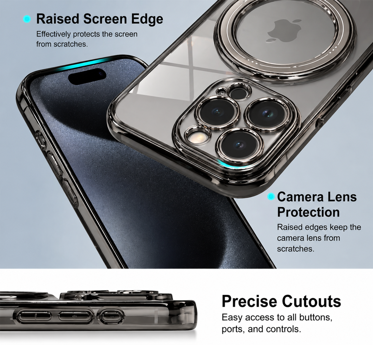 For iPhone 15 Series Magnetic MagSafe Ring Stand Shockproof Case - image 5