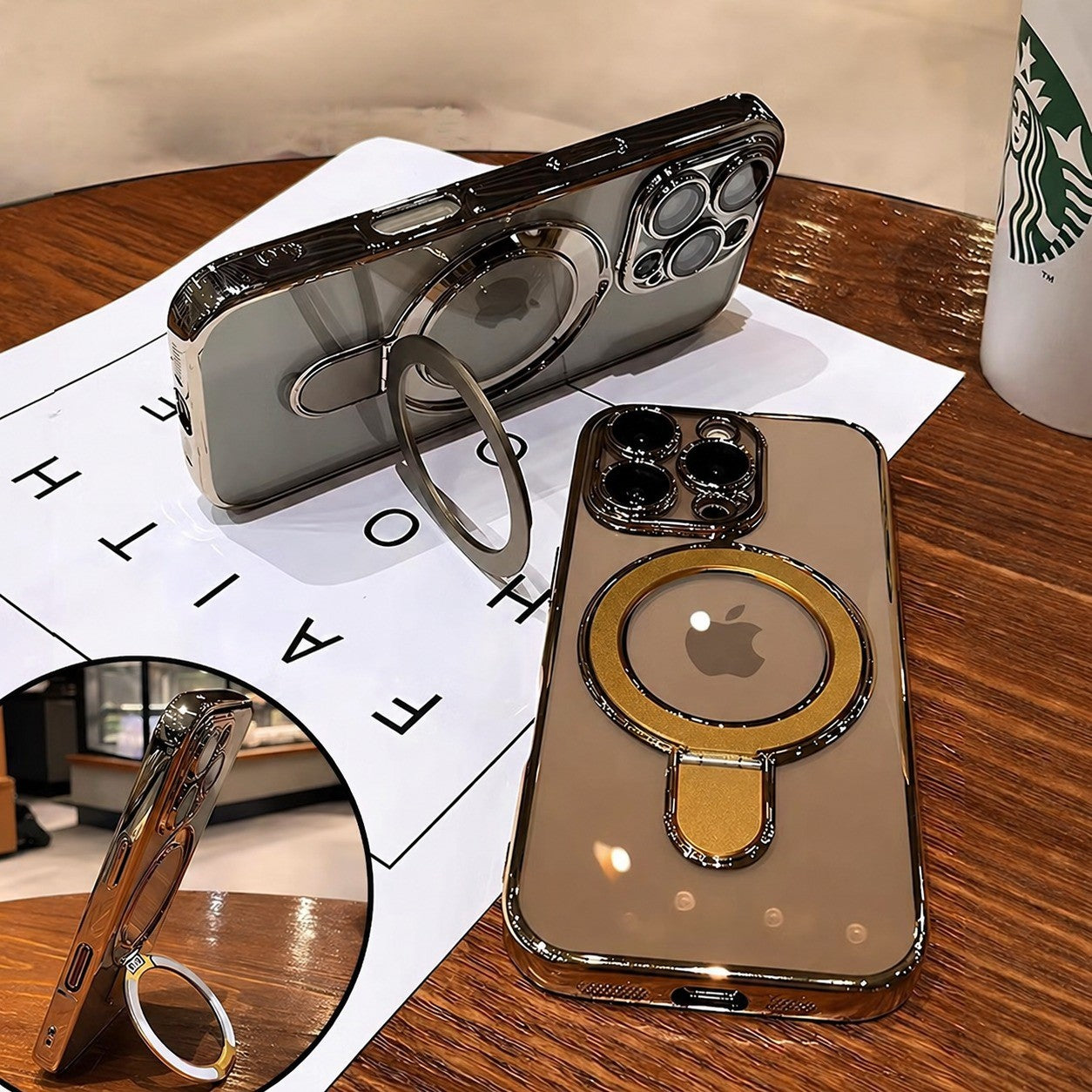 For iPhone 15 Series Magnetic MagSafe Ring Stand Shockproof Case - image 9