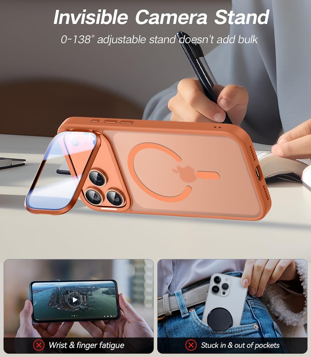 MagSafe Shockproof Kickstand Case with Camera Protection for iPhone 16 Series - image 4