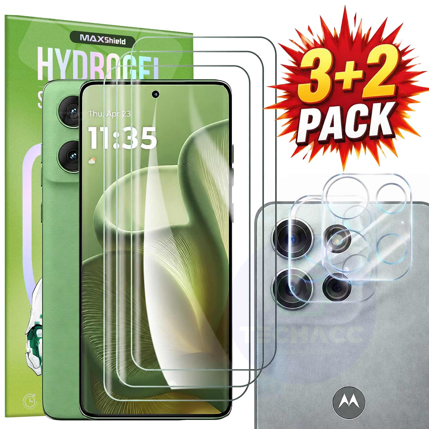[3+2] For Motorola Edge 70 60 50 Neo Pro Fusion Hydrogel Screen Protector - image 2