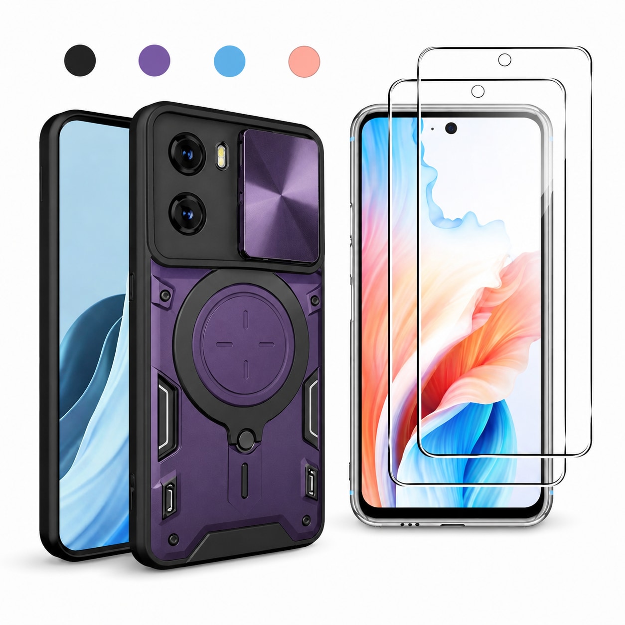 OPPO A Series Shockproof Magnetic Kickstand Case - main image