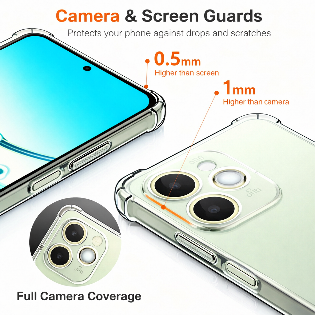 For OPPO A6 A6X A5 Pro A5X Reno 15 13 F 11 A80 60 5G Case Clear Shockproof Cover - image 3