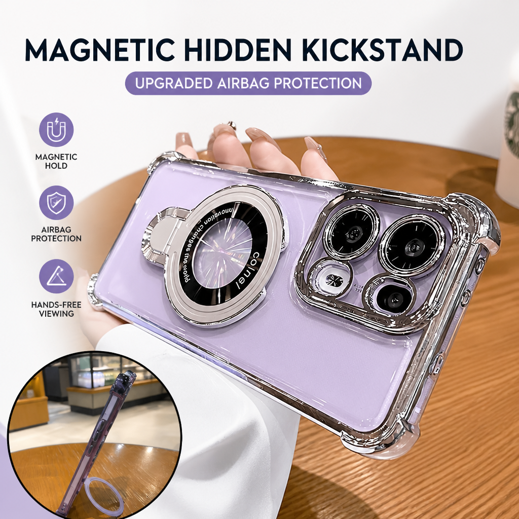 OPPO Reno Series MagSafe Shockproof Bumper Kickstand Case - image 4