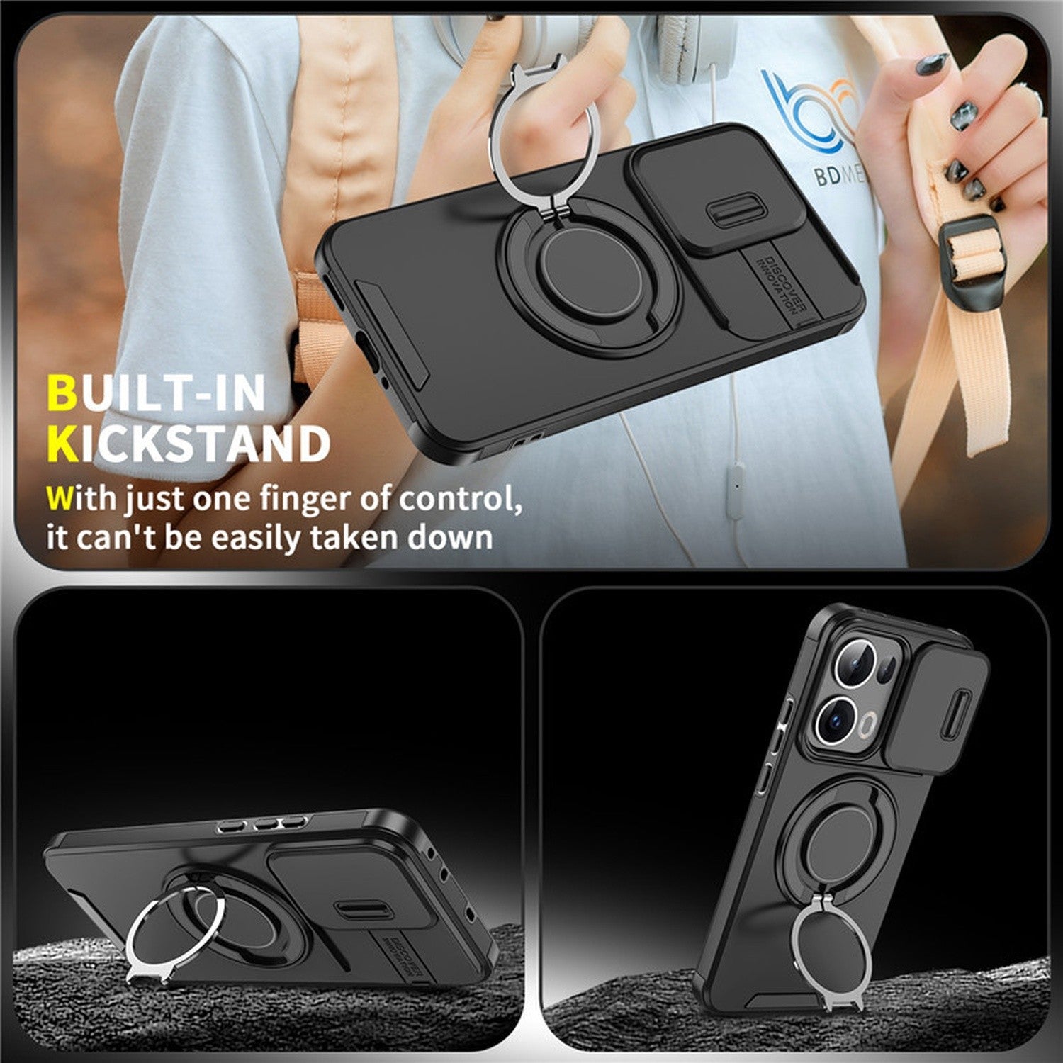 OPPO Reno Series Shockproof Kickstand Case - image 4