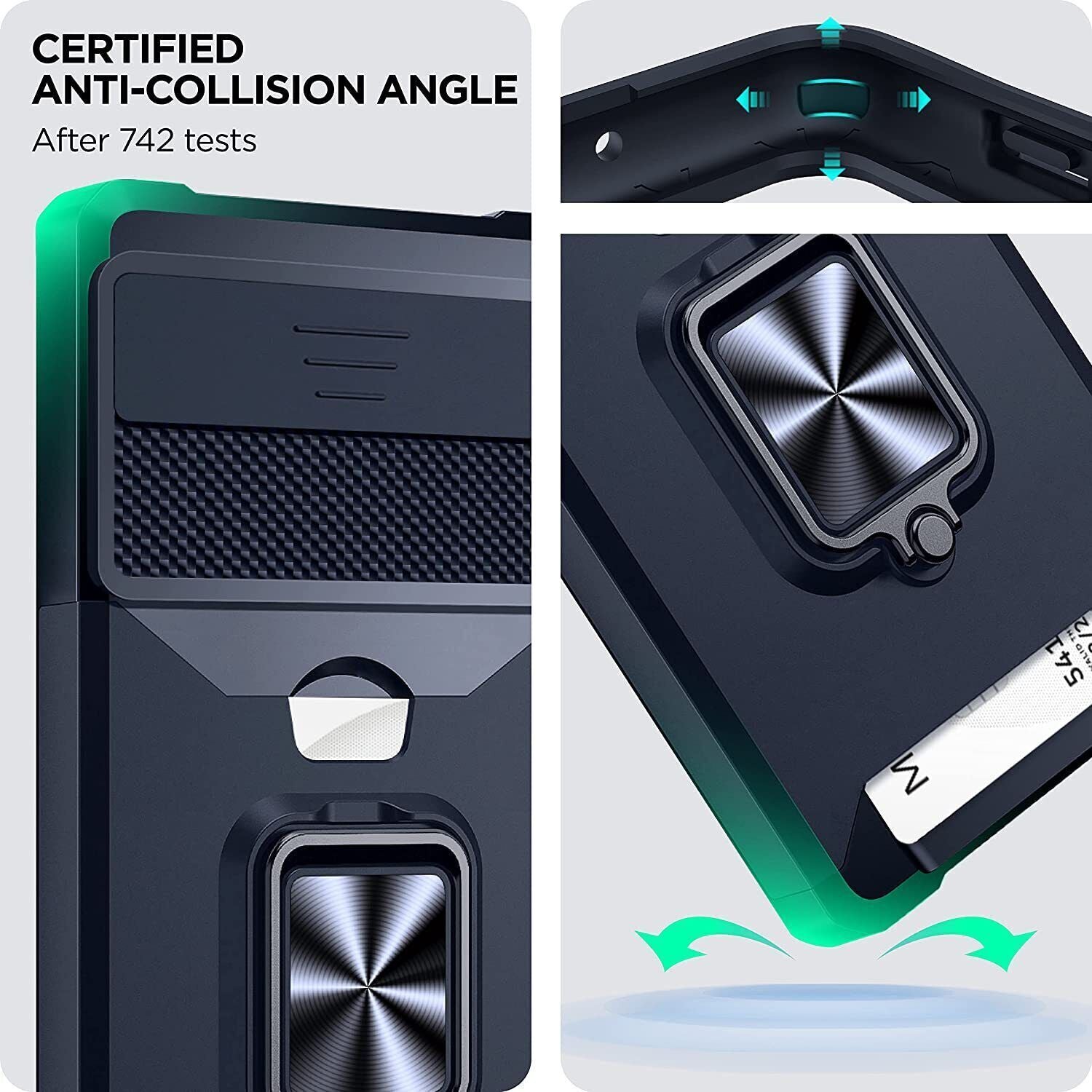 4in1 For Google Pixel 9 Pro Case Shockproof Wallet Card Cover Kickstand