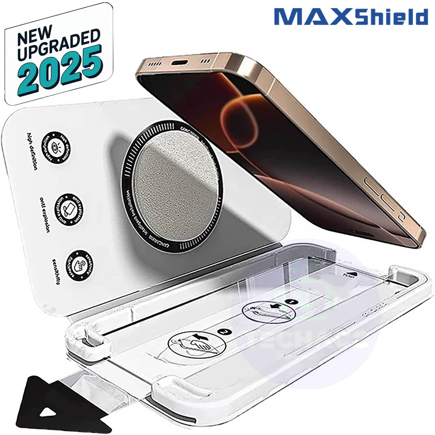 2xFor iPhone 17 Pro Max Air EasyInstall Tempered Glass Screen Protector