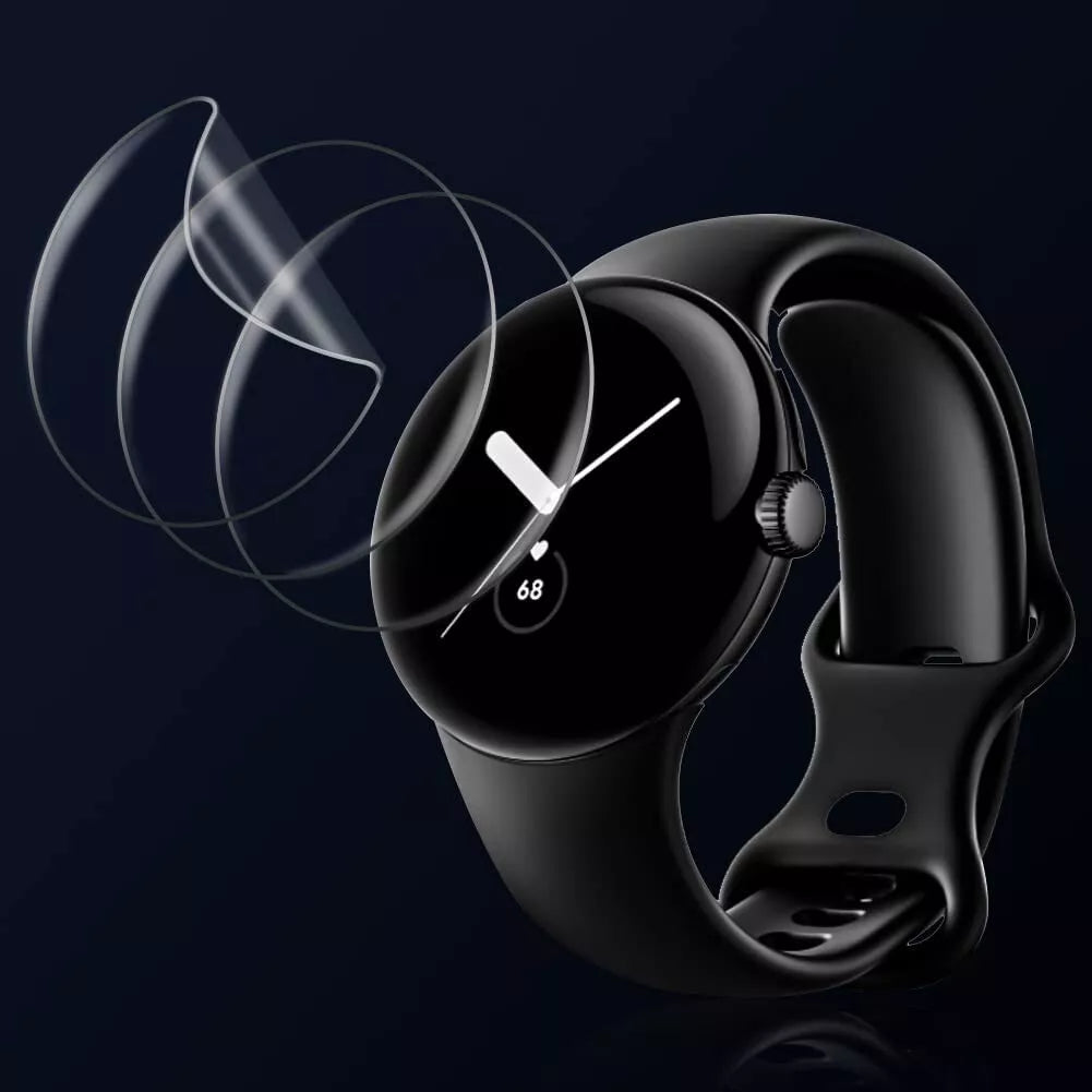 3x For Google Pixel Watch 3 2 Screen Protector Hydrogel Full Coverage Clear Film