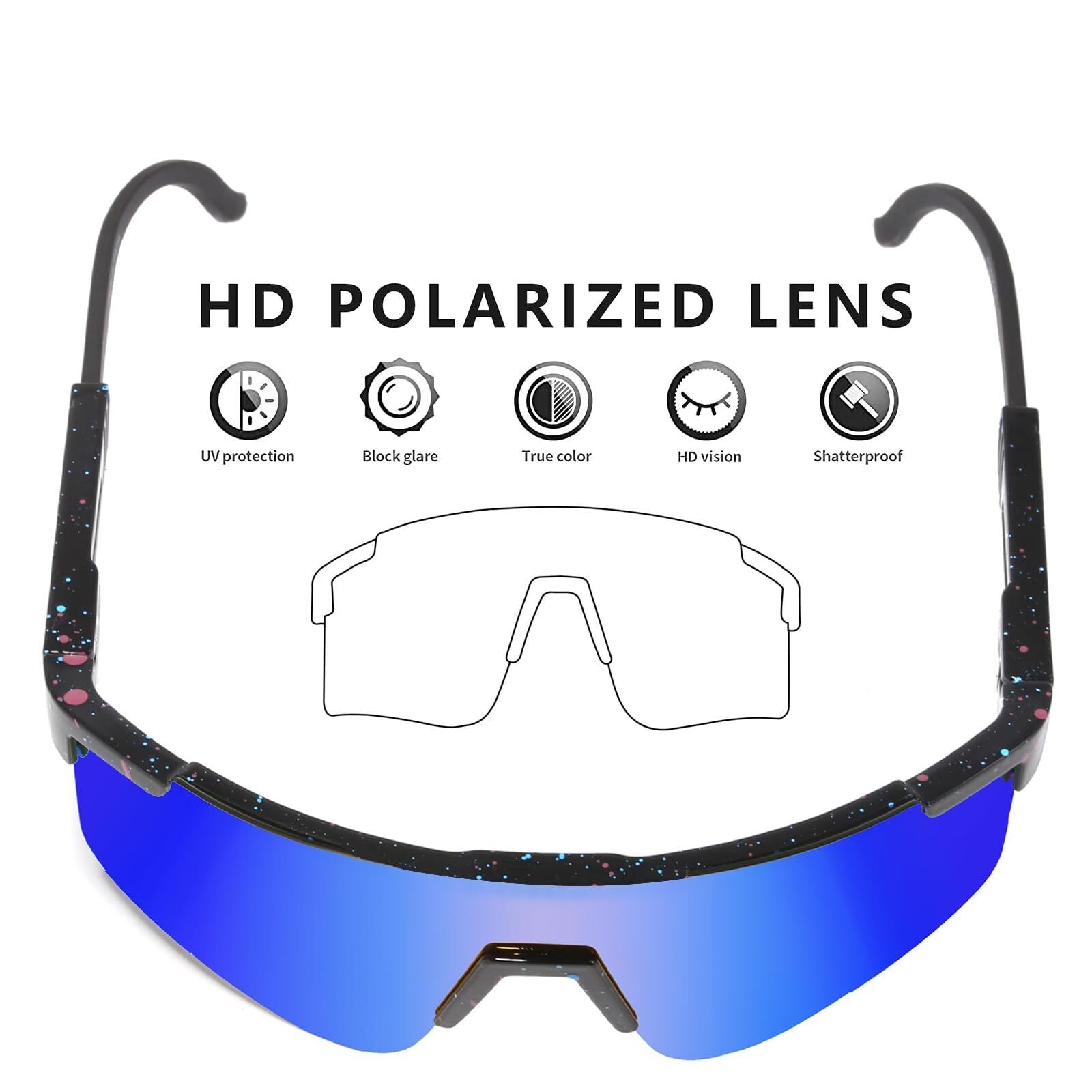 Women Men Polarized Sunglasses UV400 Fishing Sports Driving Cycling Eyewear