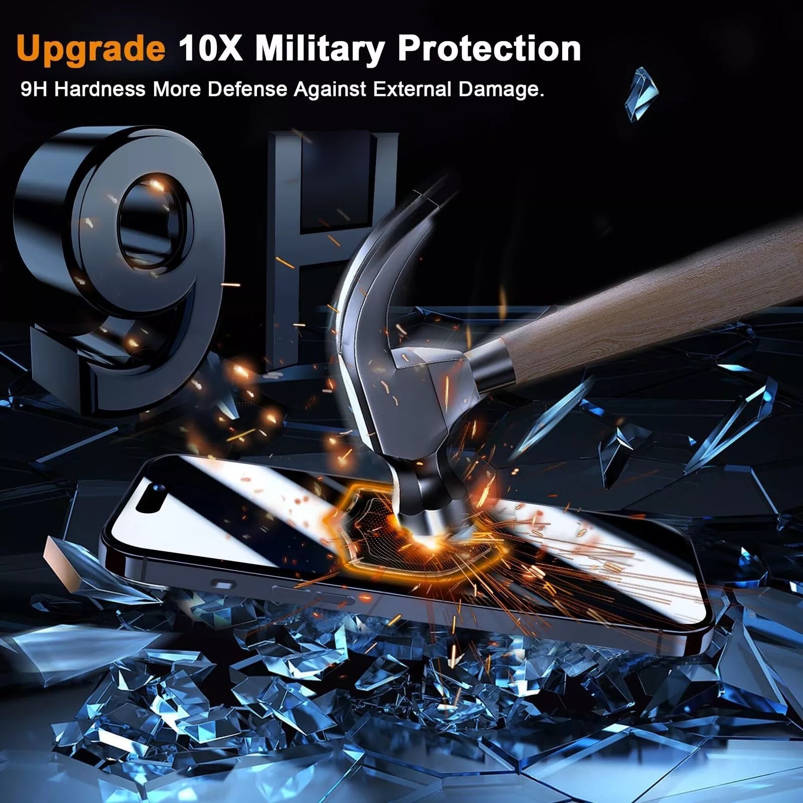 [2 Pack] MaxShield PureClear Tempered Glass Film for iPhone 16 Pro Plus Max