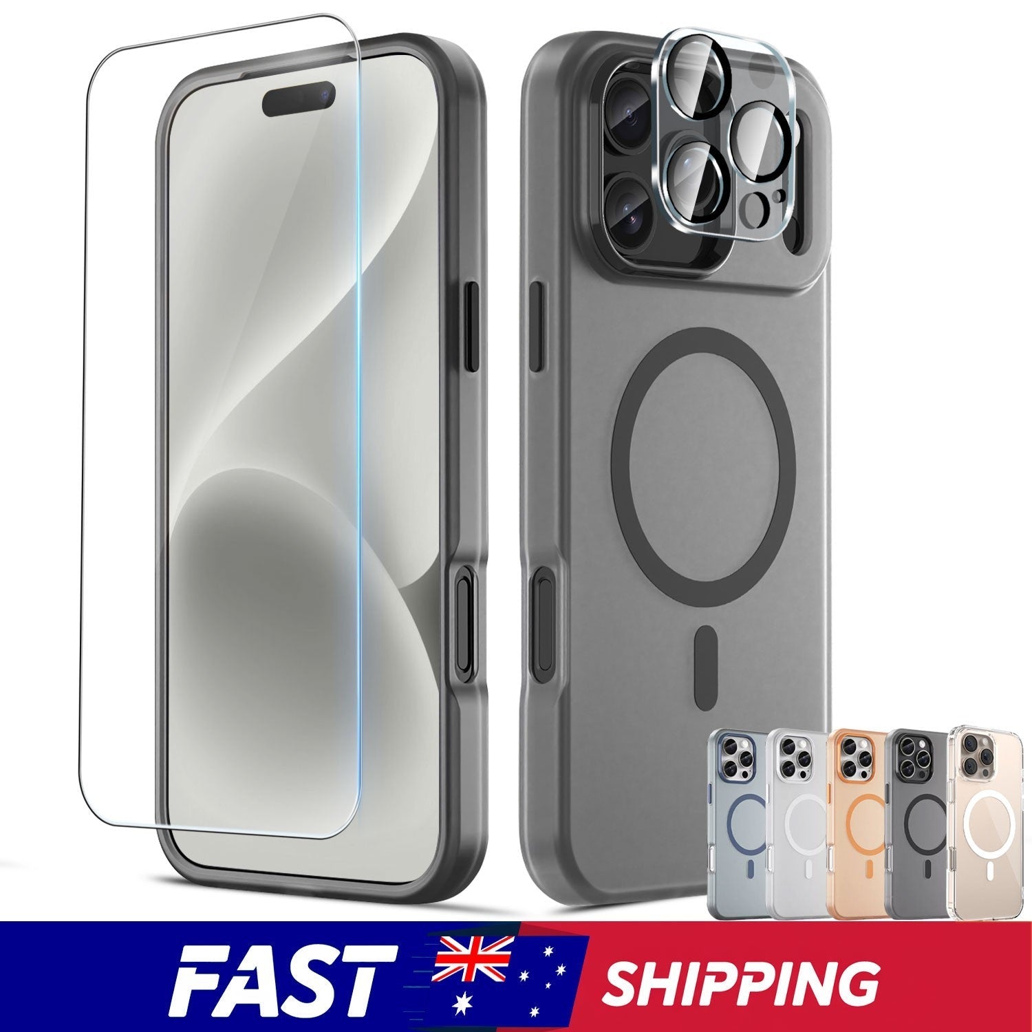 For iPhone 17 Pro Max Air Clear Magnetic Case Matte Shockproof Cover