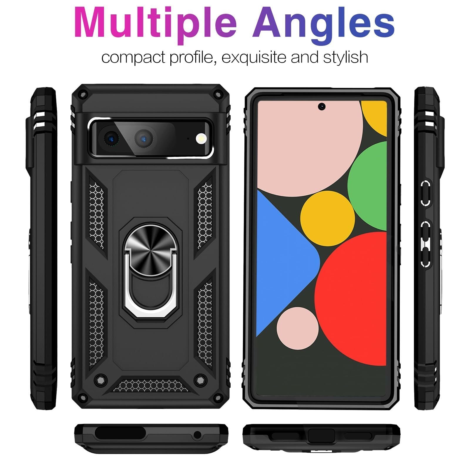 For Google Pixel 8 Pro Case Rugged Shockproof Heavy Duty Ring Cover