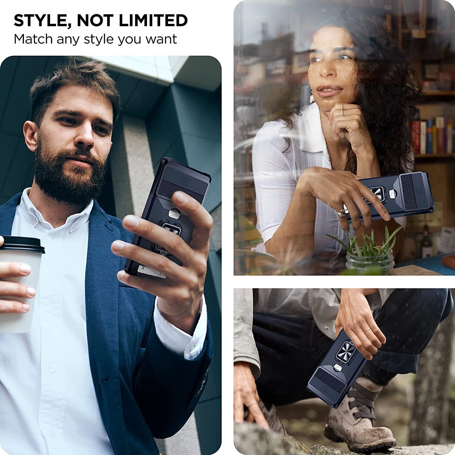 4in1 For Google Pixel 8 Pro Case Shockproof Wallet Card Cover Kickstand