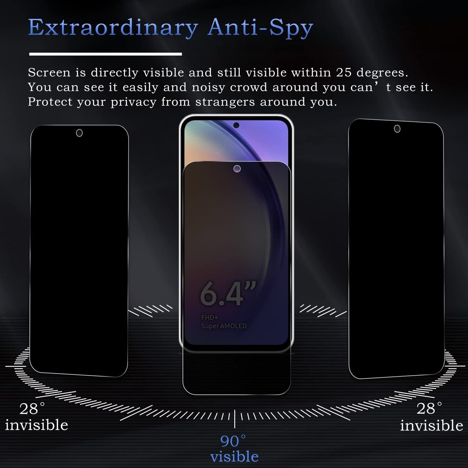 Privacy Glass Screen Protector For Samsung Galaxy A05S 4G