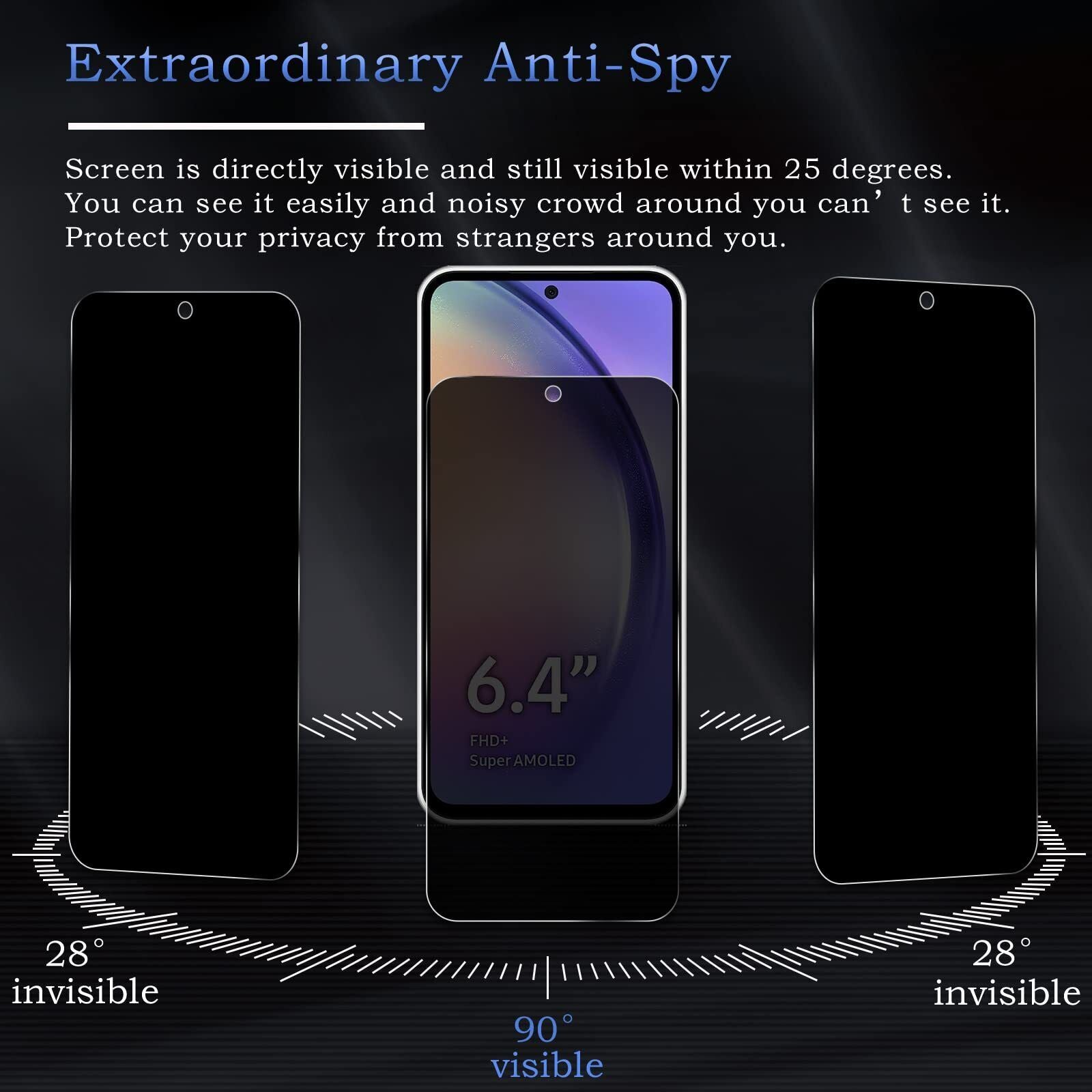 Privacy Glass Screen Protector For Samsung Galaxy A05S 4G