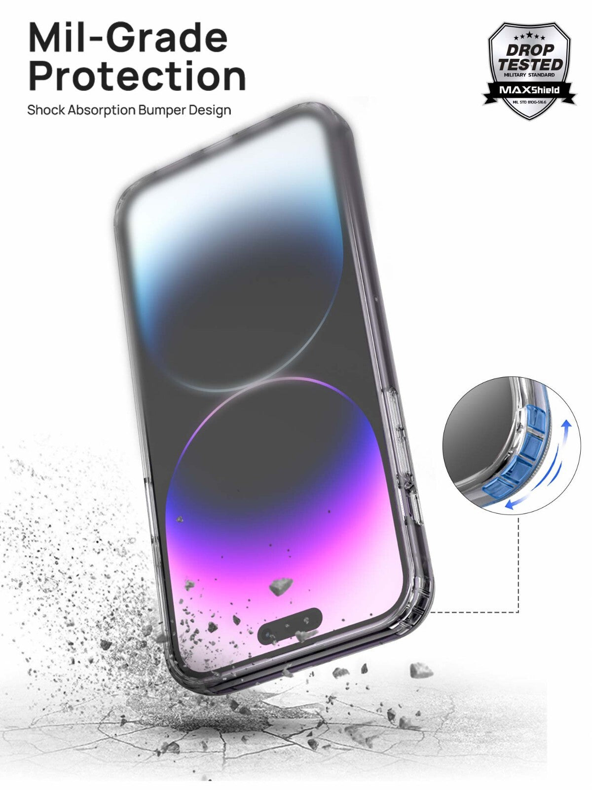 For iPhone 17 Pro Max Air Clear Case Shockproof Bumper Lens Cover