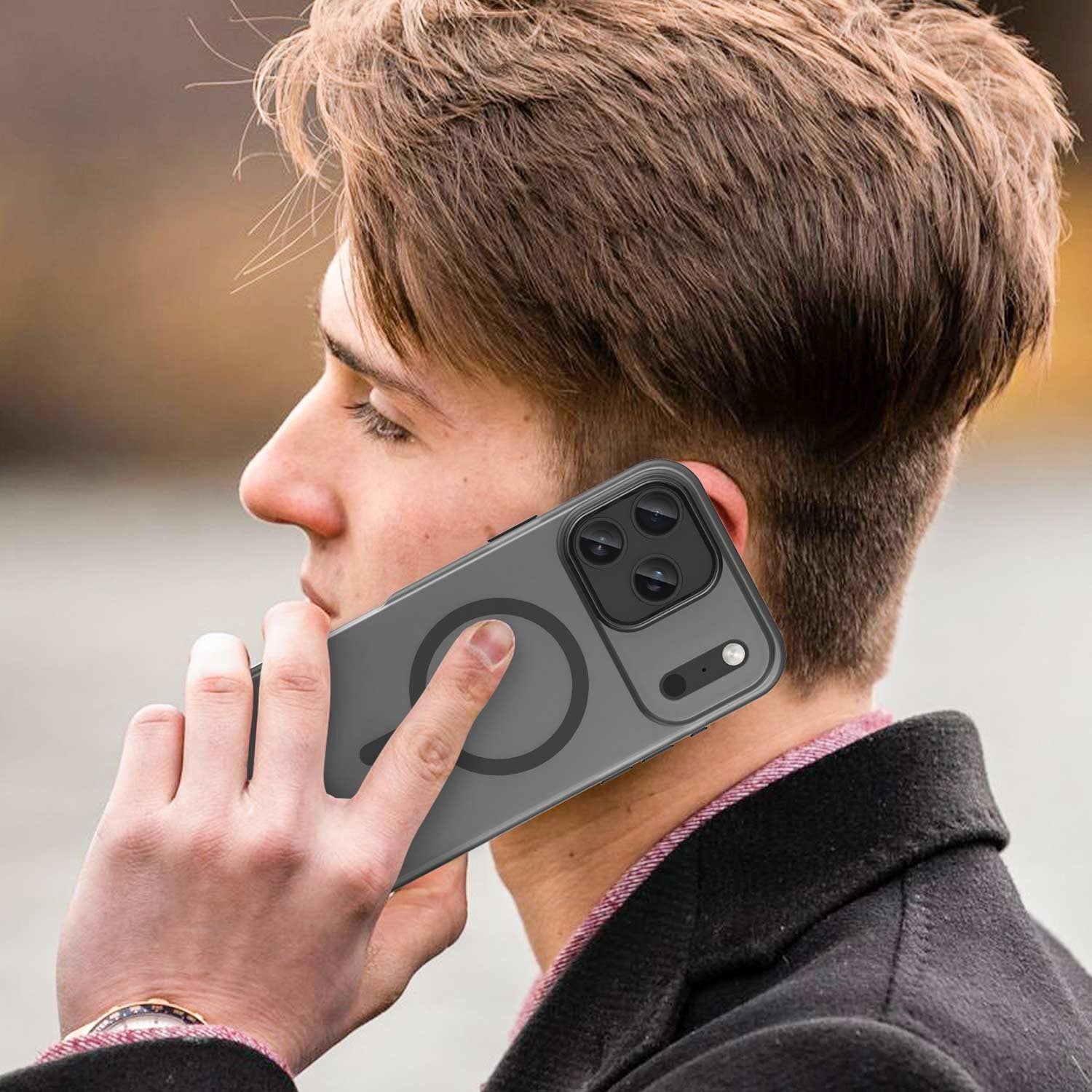 For iPhone 17 Pro Max Air Clear Magnetic Case Matte Shockproof Cover