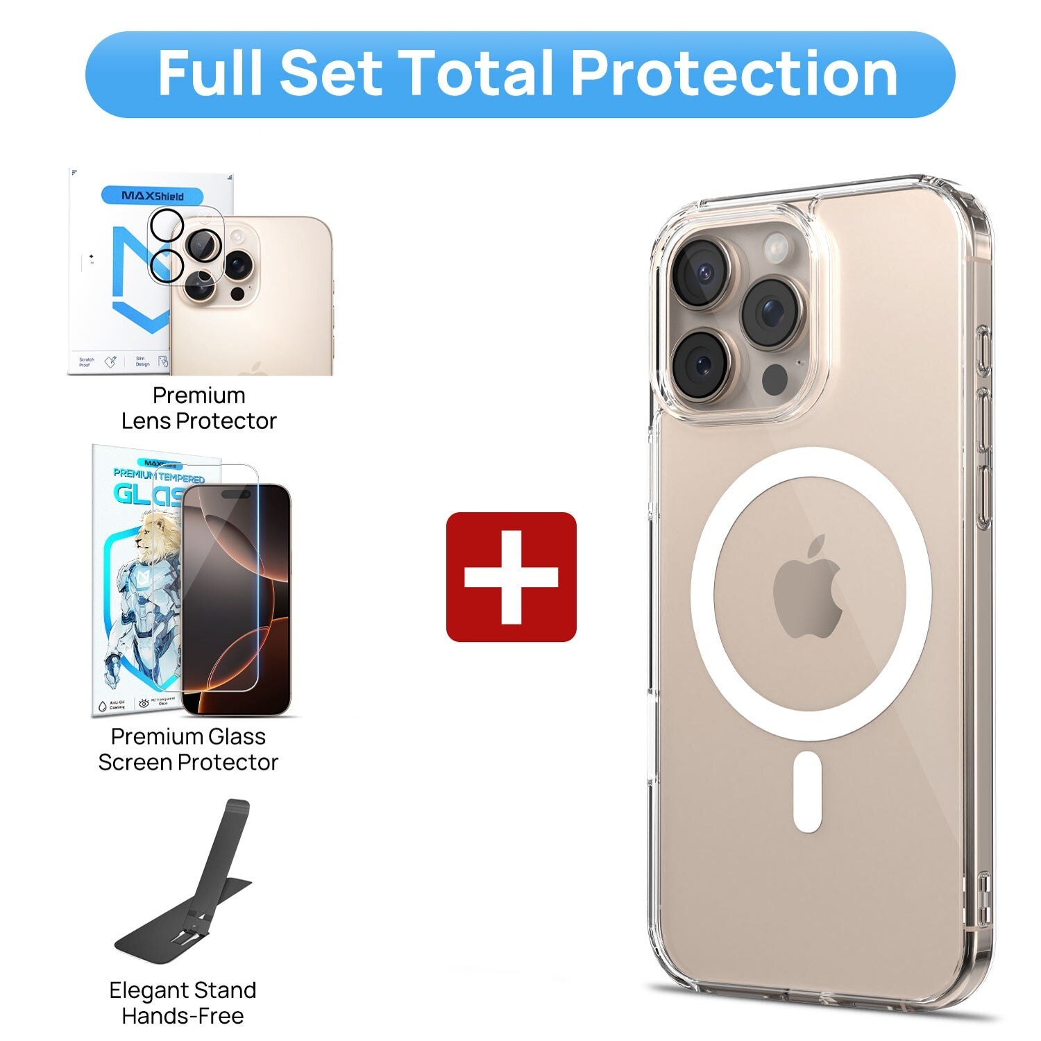 For iPhone 17 Pro Max Air Clear Magnetic Case Matte Shockproof Cover
