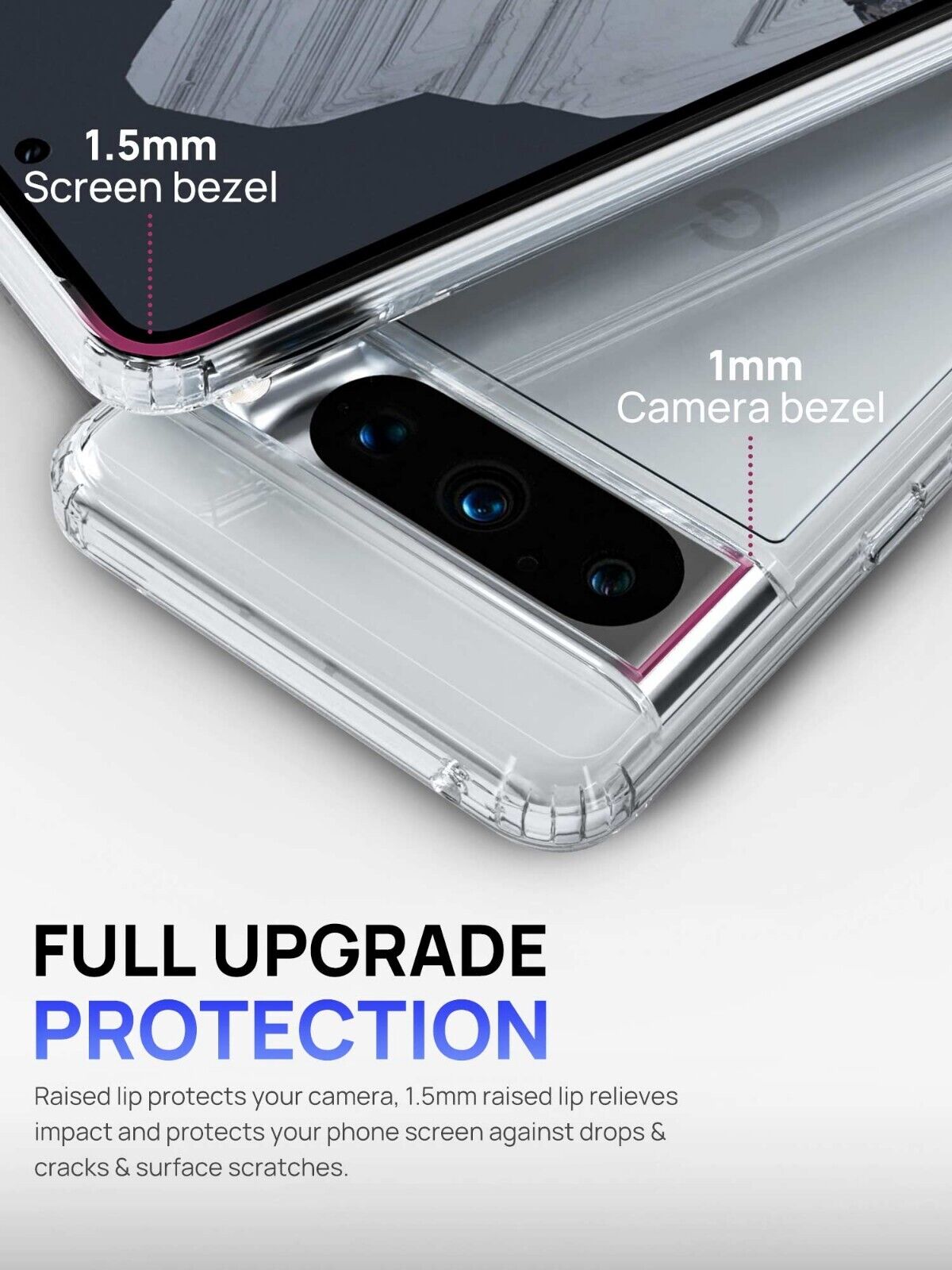 For Google Pixel 9 Pro Case Clear Shockproof Cover Screen Protector