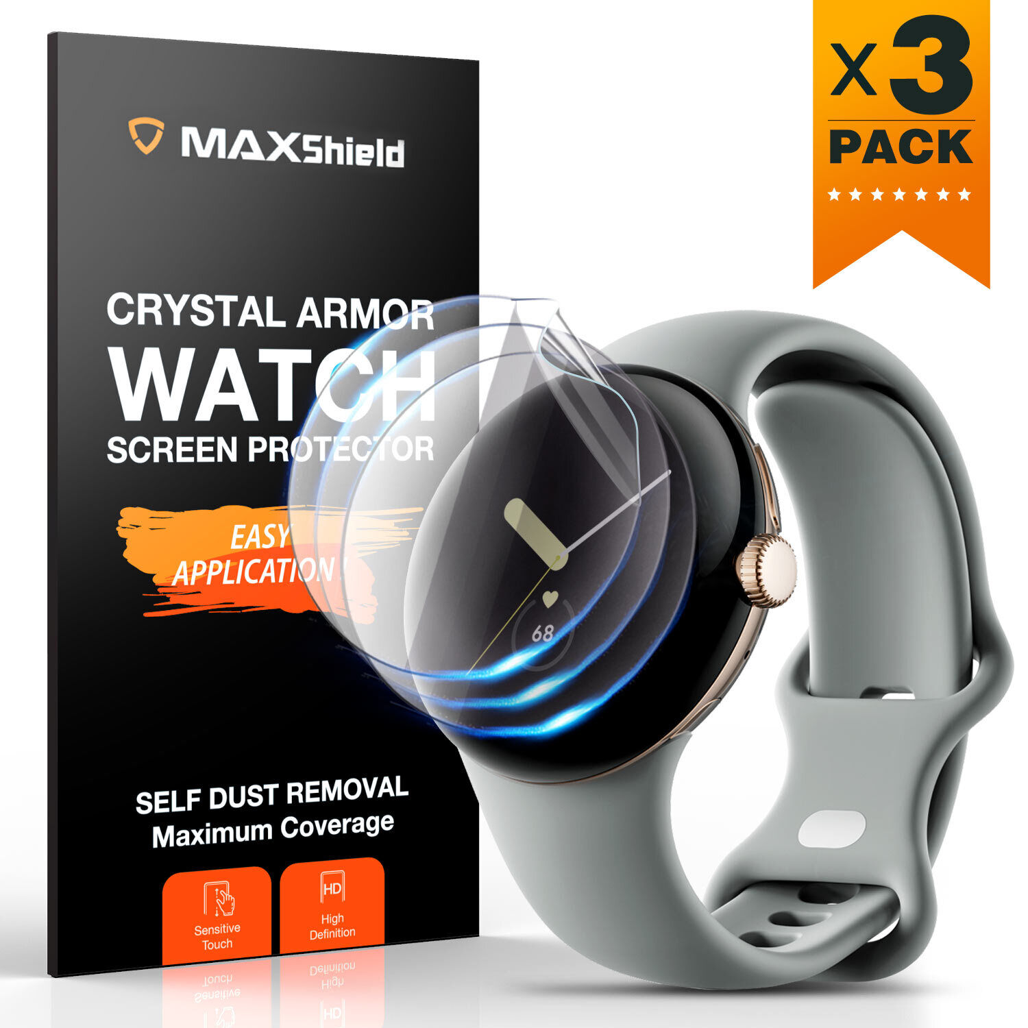 3x For Google Pixel Watch 2 Screen Protector 3D Full Cover Hydrogel Clear Film