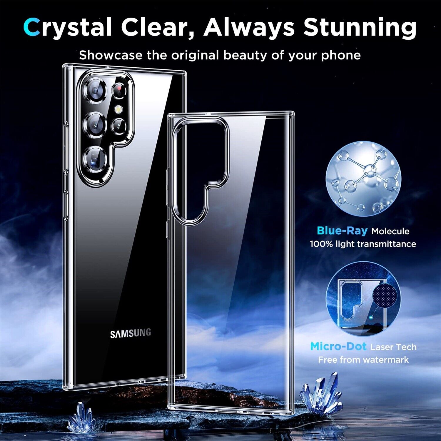 For Samsung Galaxy S24 Ultra Plus 5G Case Clear Shockproof Slim Cover