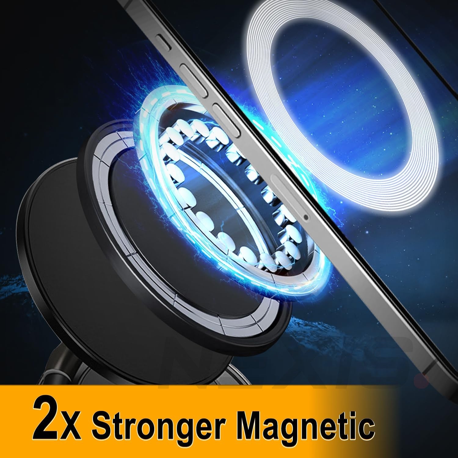 2025 NEW Vacuum Magnetic Suction Cup Phone Holder Car Mount Foldable 360° Stand