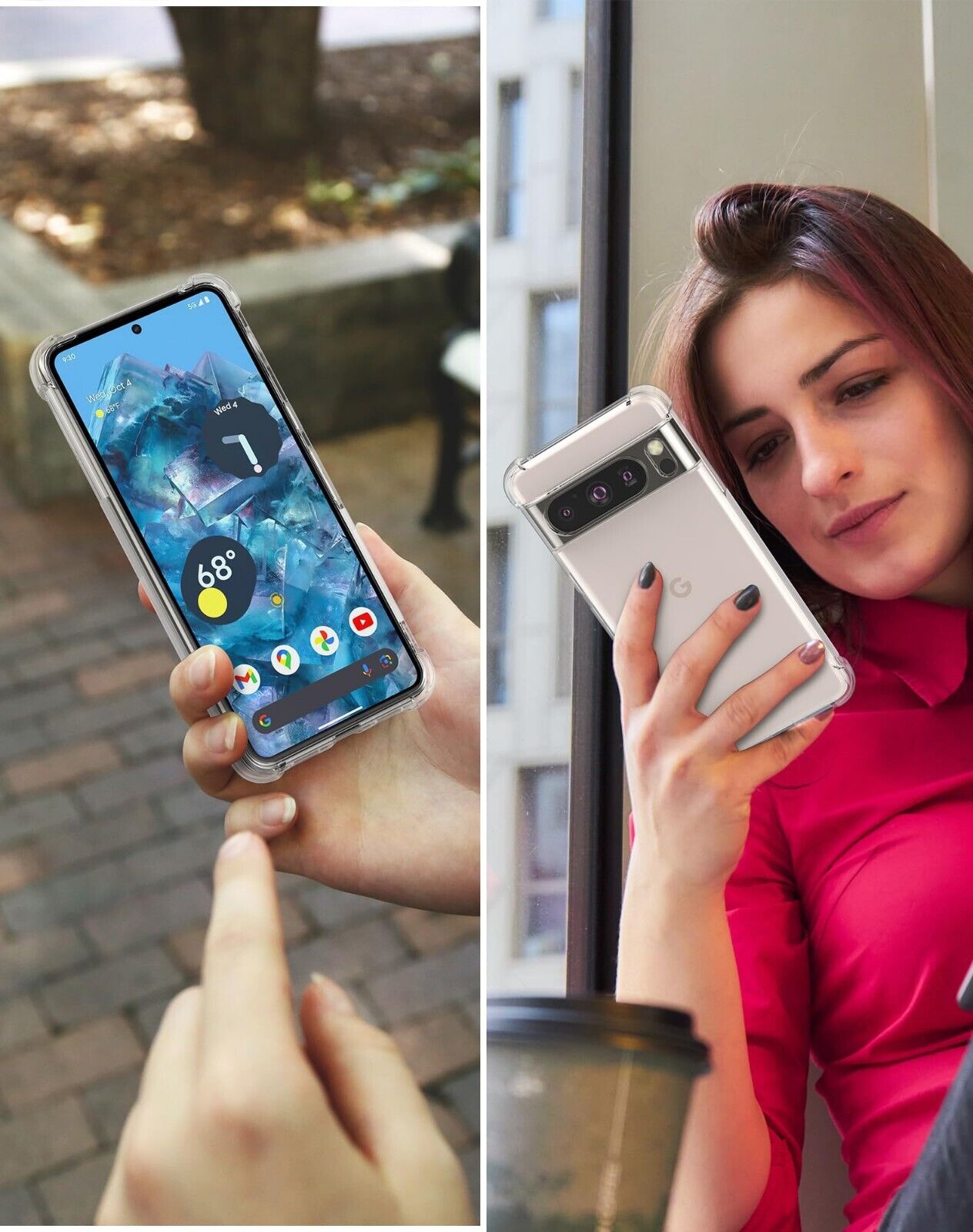 For Google Pixel 9 Pro XL Case Clear Shockproof Bumper Cover